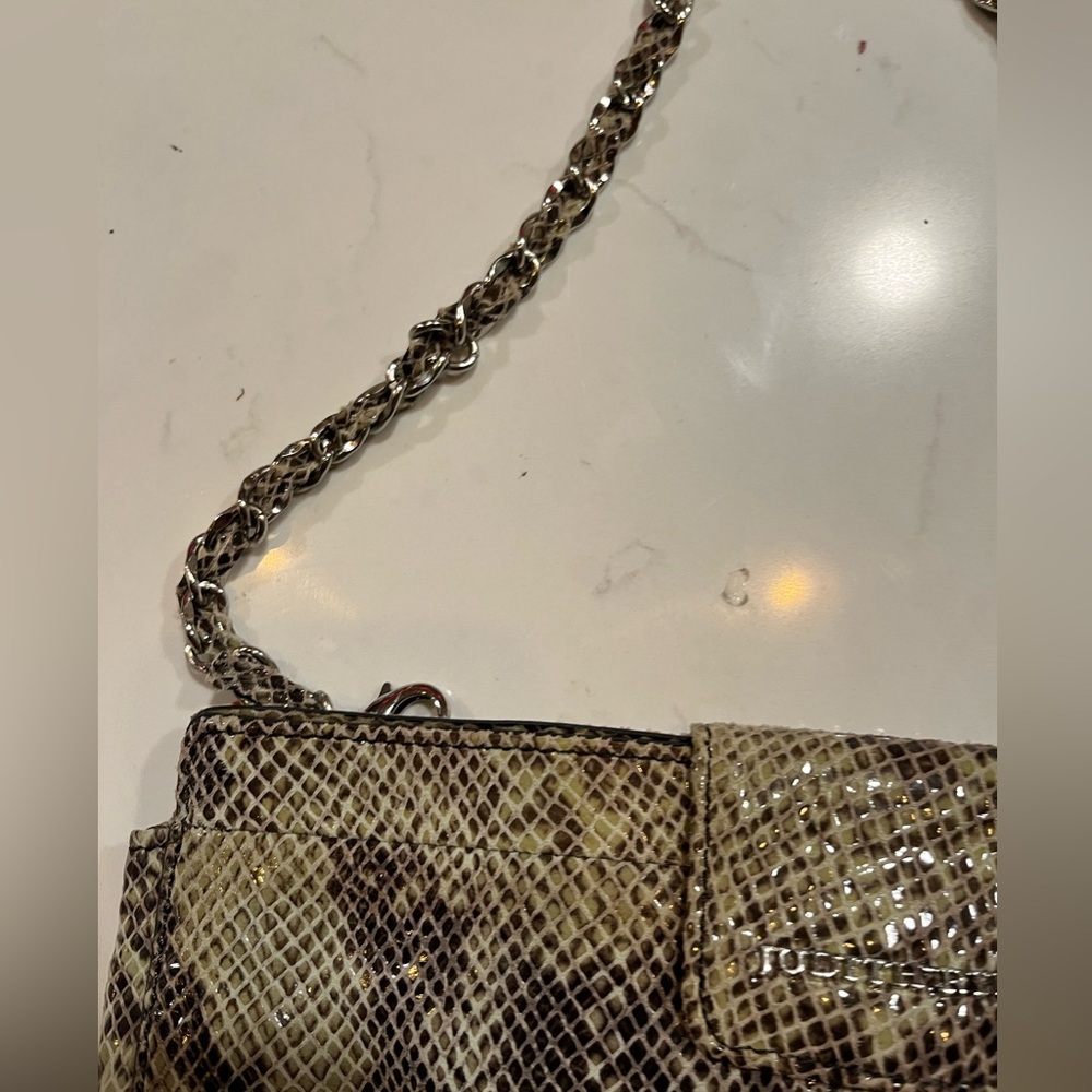 Judith Ripka Chain Strap Snake Clutch Handbag - Picture 3 of 7